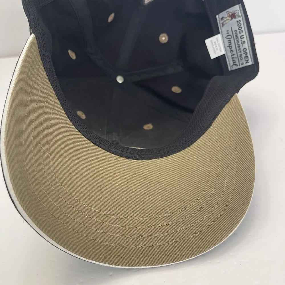 USGA Member 2005‎ US Open Pinehurst #2 Cotton Black Strapback Golf Cap Hat